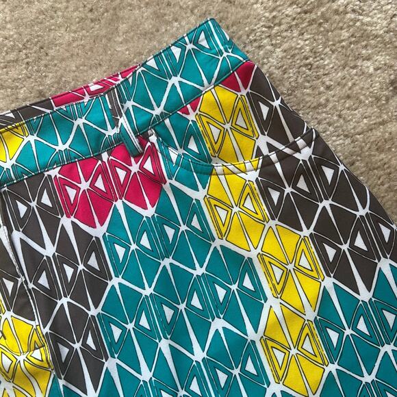 Slazenger Multicolored Geometric Print Active Golf/Tennis Skort Size: 8 - Picture 4 of 13